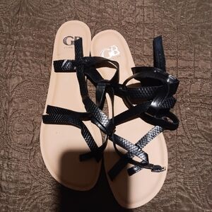 Gianni Bini Black Strappy Sandals